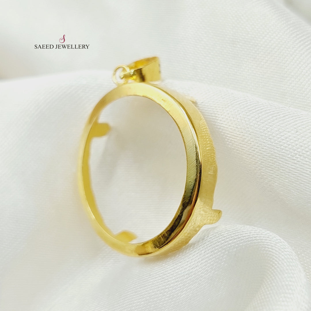 18K Gold Rashadi Frame Pendant by Saeed Jewelry - Image 2