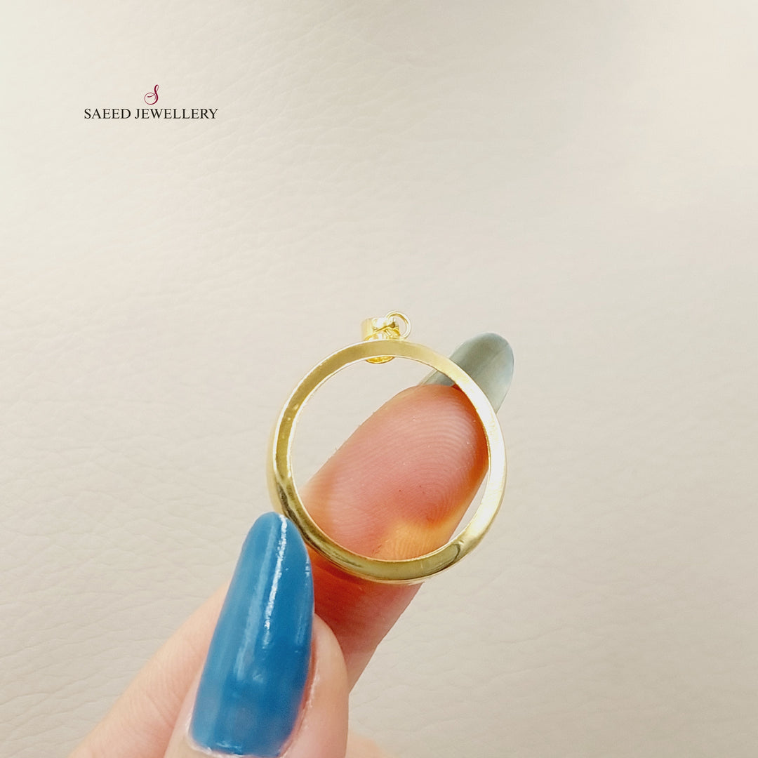 Rashadi Frame Pendant  Made Of 18K Yellow Gold by Saeed Jewelry-30761