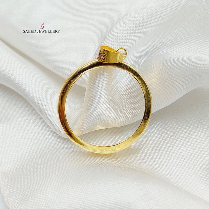18K Gold Rashadi Frame Pendant by Saeed Jewelry - Image 5