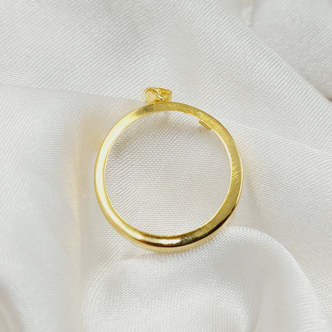18K Gold Rashadi Frame Pendant by Saeed Jewelry - Image 4