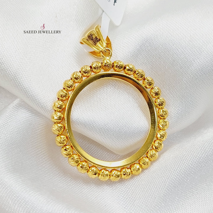 21K Gold Rashadi Frame Pendant by Saeed Jewelry - Image 1