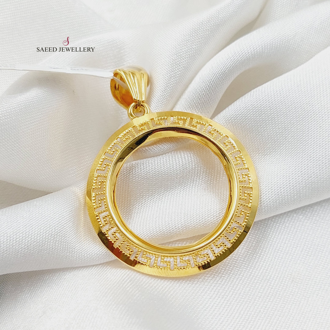 Rashadi Frame Pendant  Made Of 21K Yellow Gold by Saeed Jewelry-30308