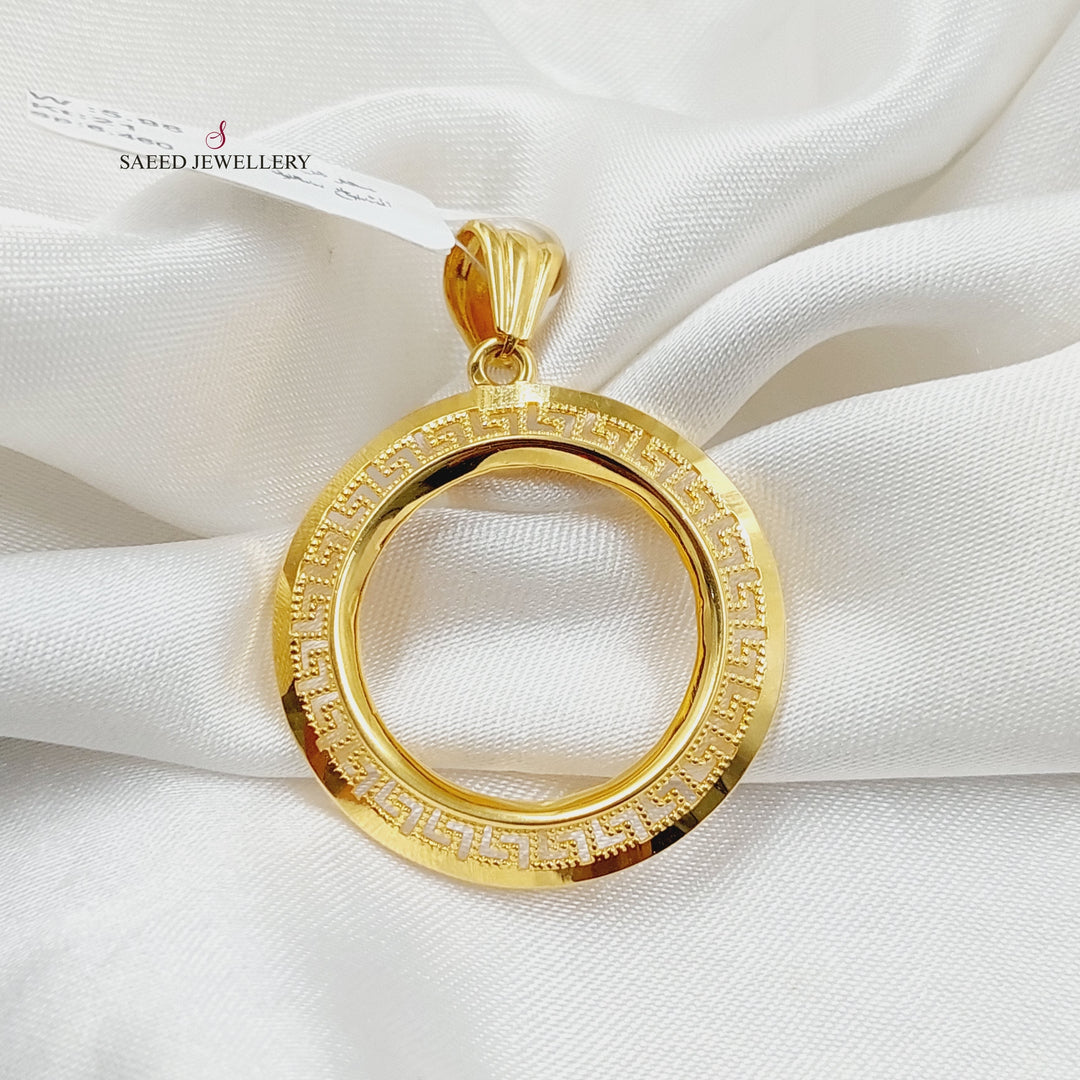 Rashadi Frame Pendant  Made Of 21K Yellow Gold by Saeed Jewelry-30308
