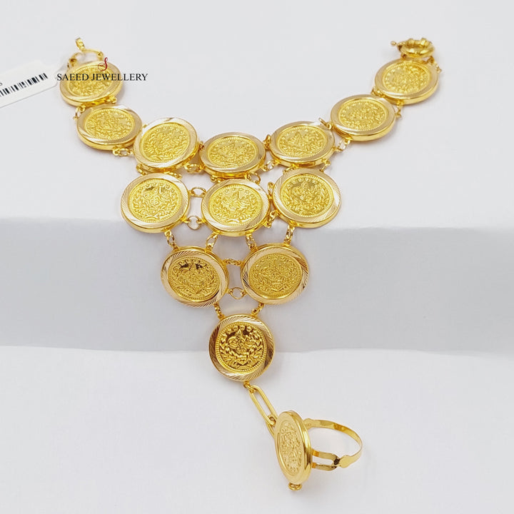 21K Gold Rashadi Hand Bracelet by Saeed Jewelry - Image 1