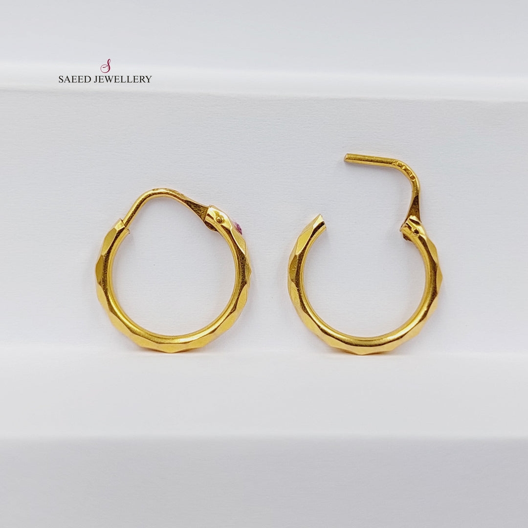 21K Gold Hoop Earrings by Saeed Jewelry - Image 5