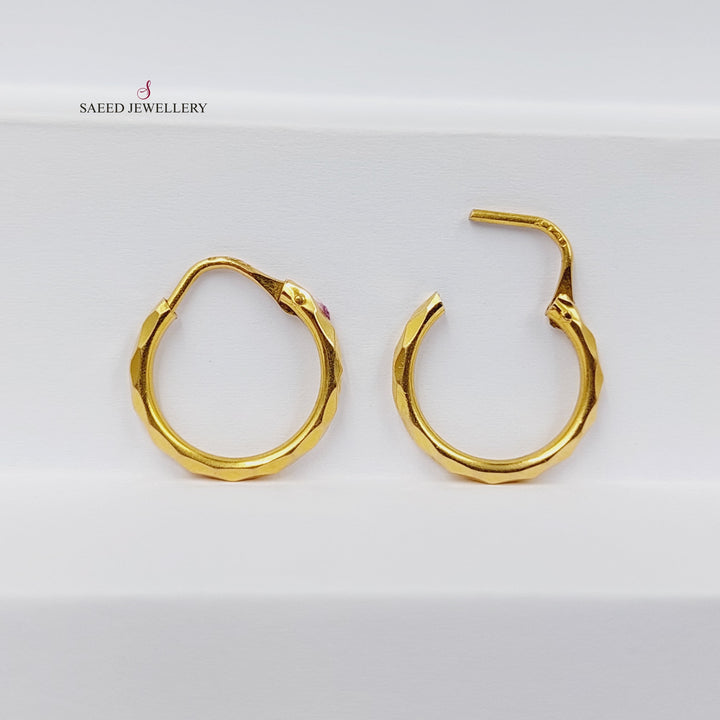 21K Gold Hoop Earrings by Saeed Jewelry - Image 5