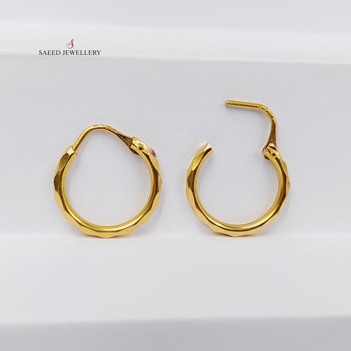 21K Gold Hoop Earrings by Saeed Jewelry - Image 1