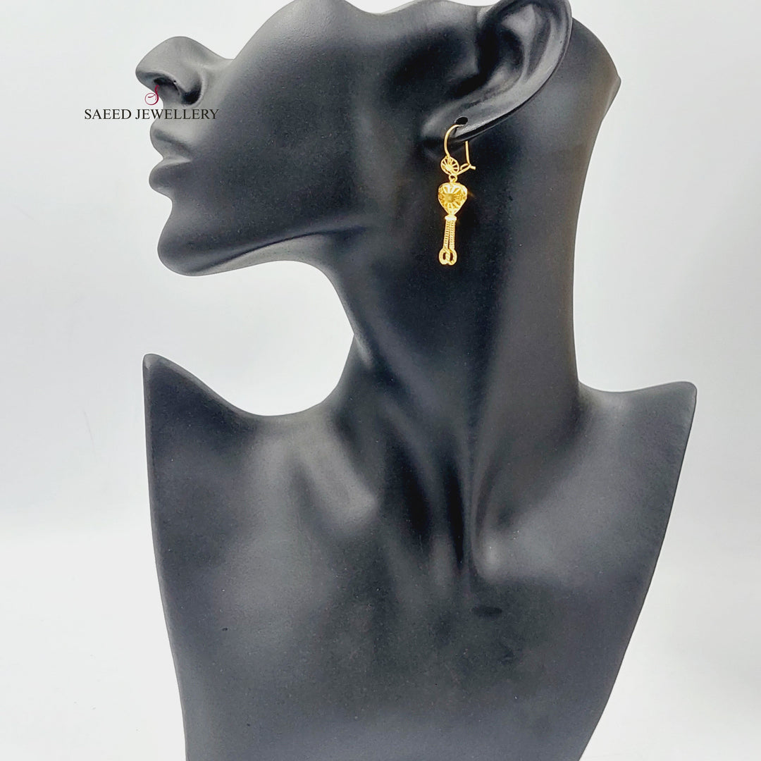 Rashadi Kuwaiti Earrings  Made Of 21K Yellow Gold by Saeed Jewelry-30383