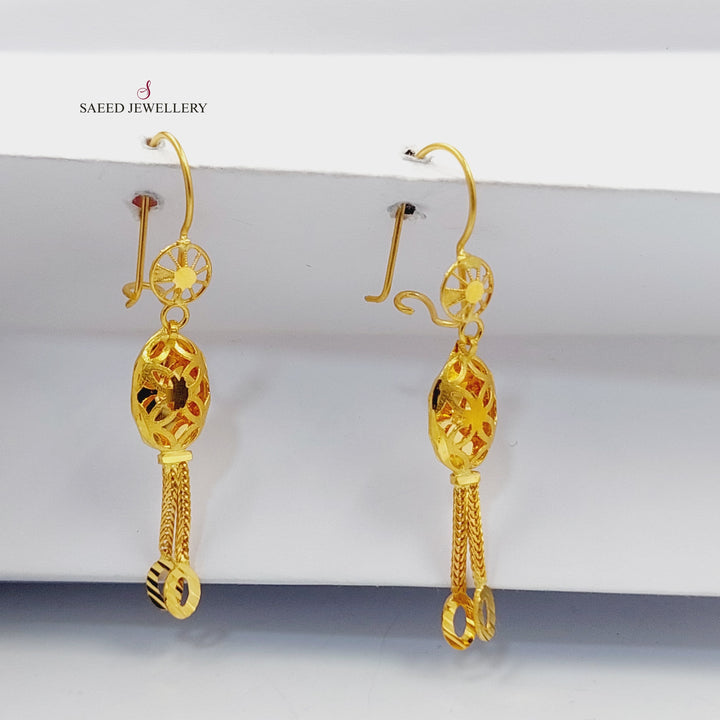 Rashadi Kuwaiti Earrings  Made Of 21K Yellow Gold by Saeed Jewelry-30384