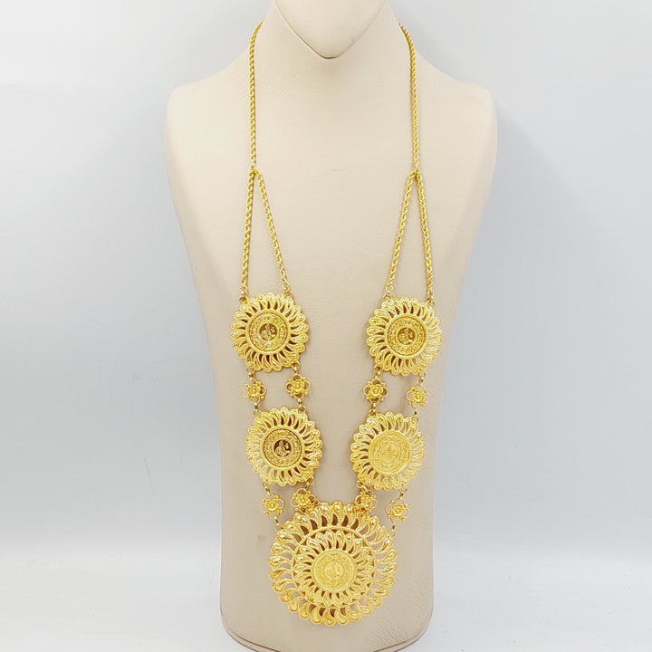 21K Gold Rashadi Long Necklace by Saeed Jewelry - Image 1