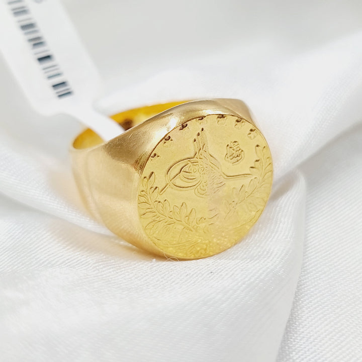 21K Gold Rashadi Mens Ring by Saeed Jewelry - Image 3