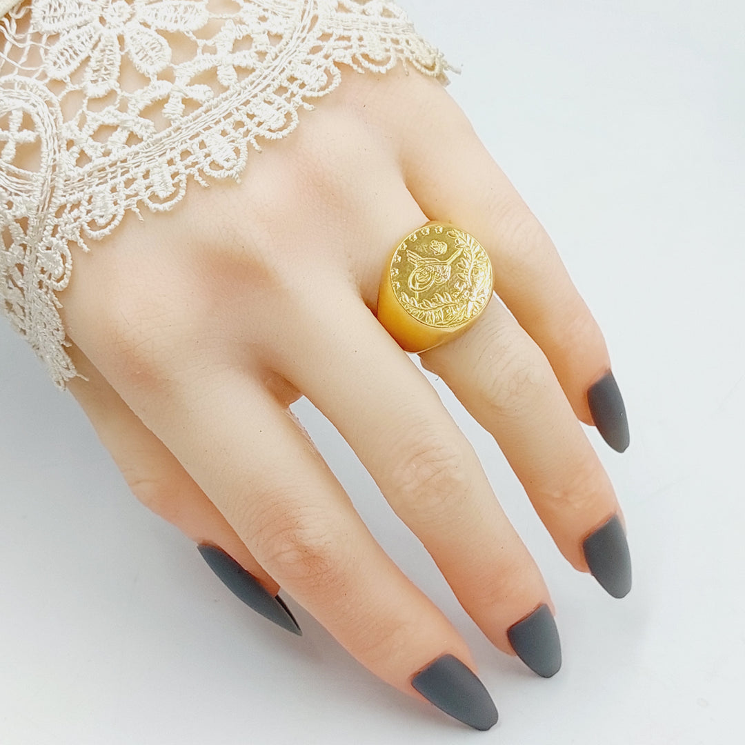 21K Gold Rashadi Mens Ring by Saeed Jewelry - Image 4