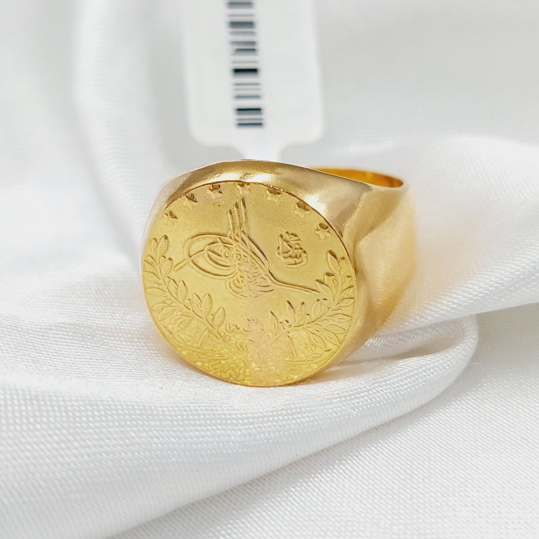 21K Gold Rashadi Mens Ring by Saeed Jewelry - Image 1