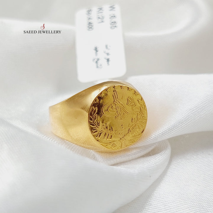 21K Gold Rashadi Mens Ring by Saeed Jewelry - Image 4