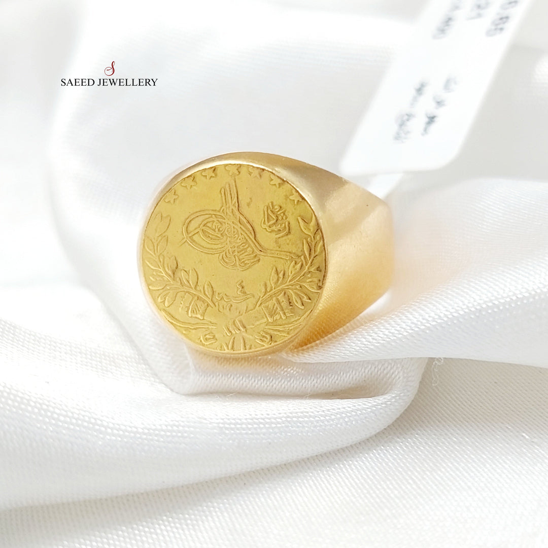 21K Gold Rashadi Mens Ring by Saeed Jewelry - Image 1