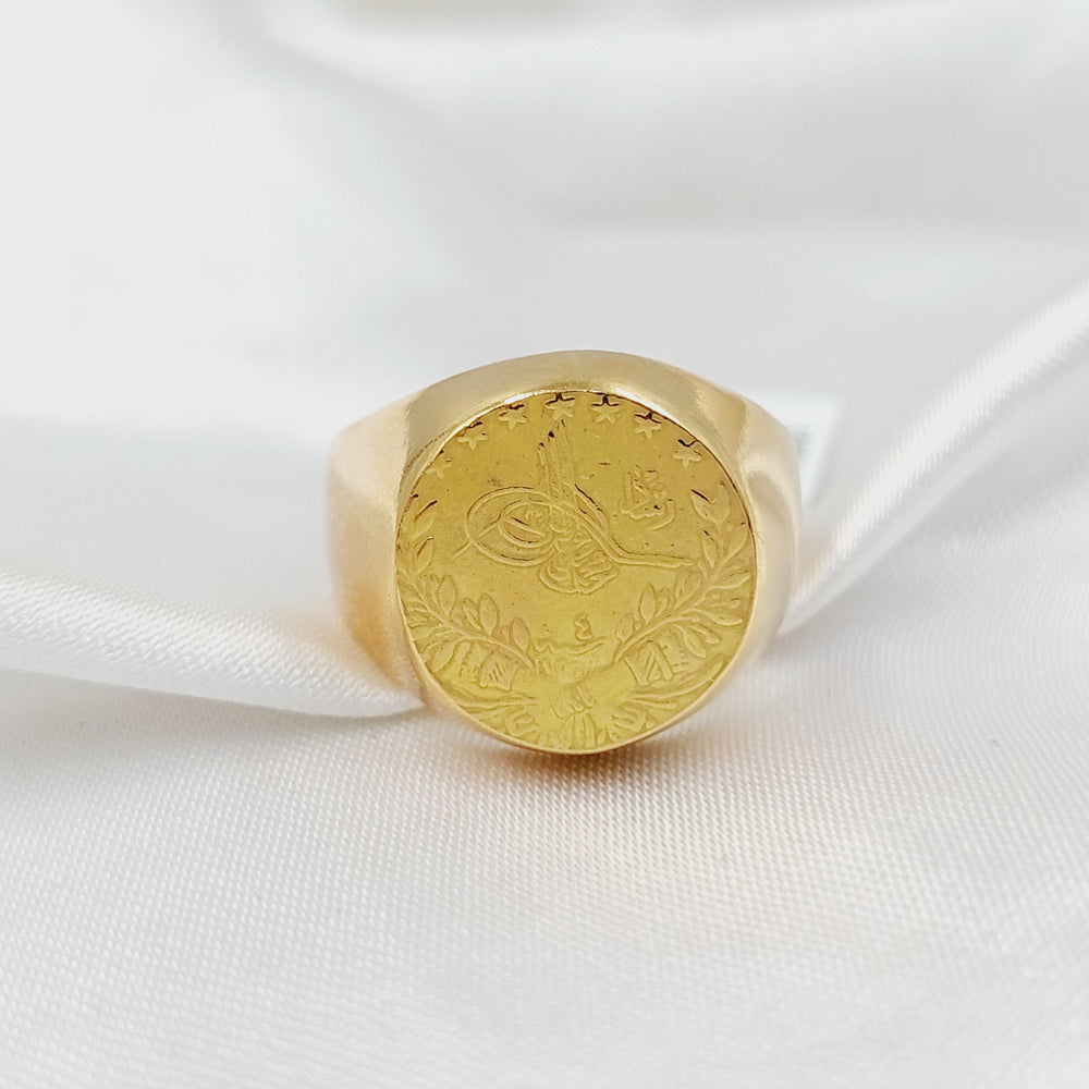 21K Gold Rashadi Mens Ring by Saeed Jewelry - Image 2