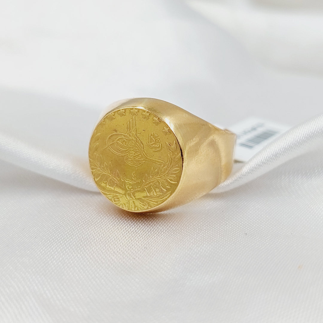 21K Gold Rashadi Mens Ring by Saeed Jewelry - Image 3