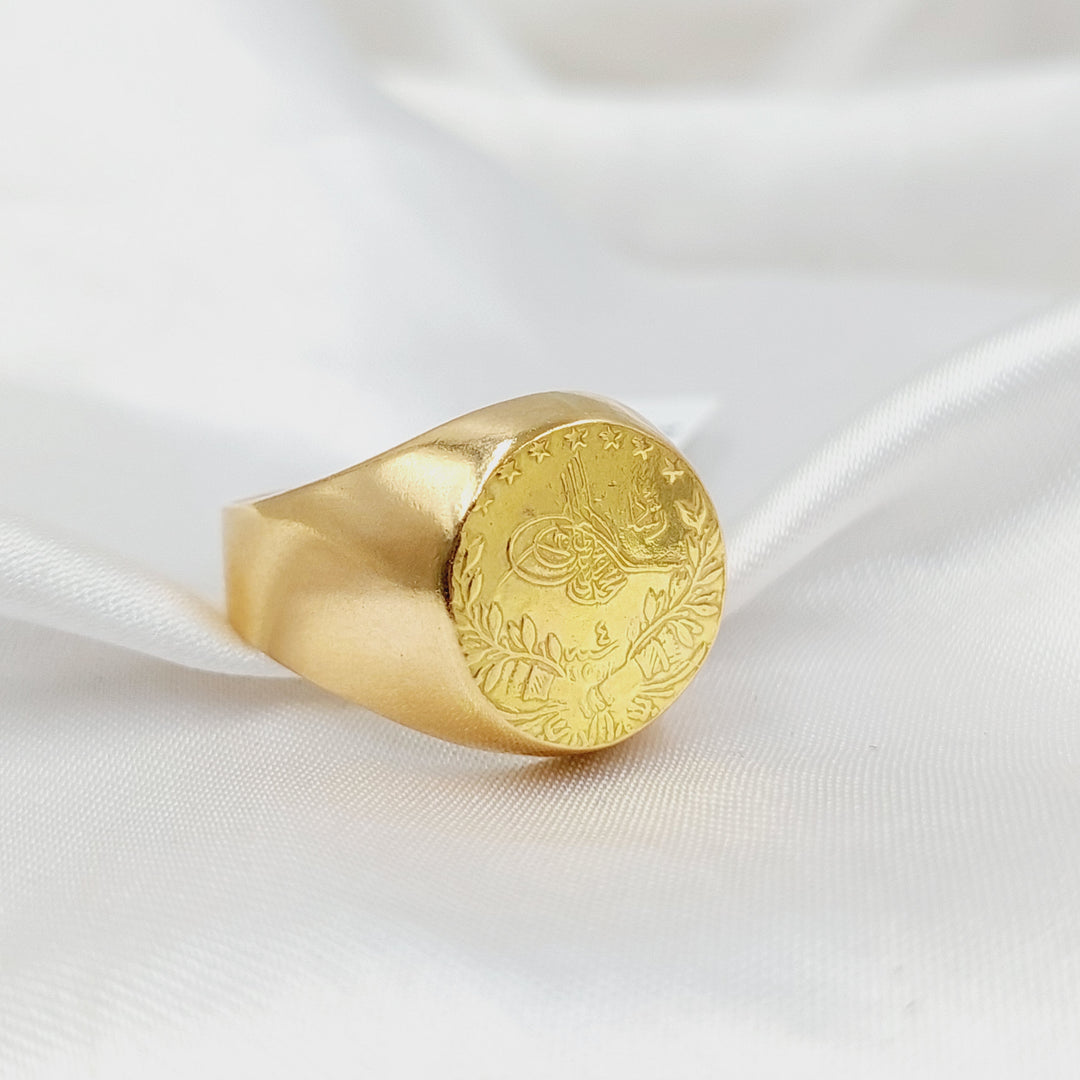 21K Gold Rashadi Mens Ring by Saeed Jewelry - Image 4