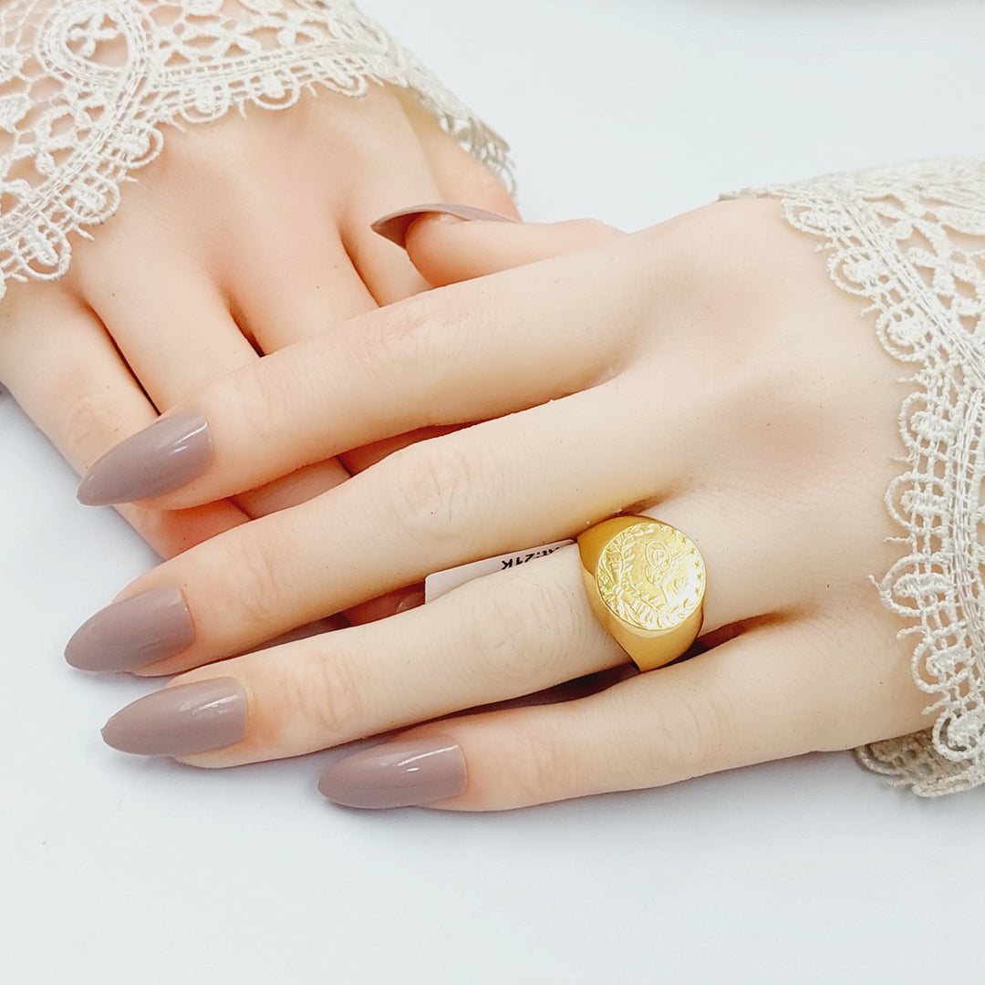 21K Gold Rashadi Mens Ring by Saeed Jewelry - Image 5
