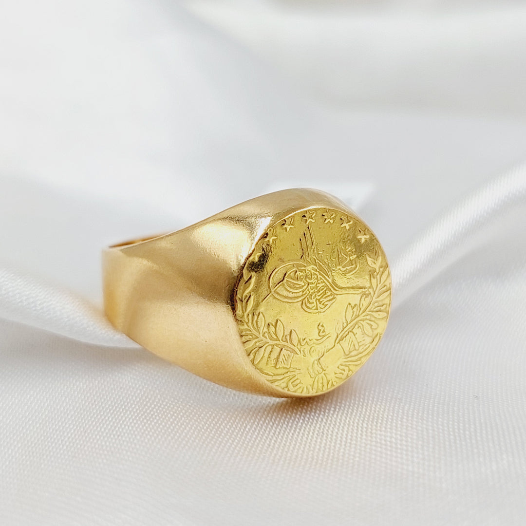 21K Gold Rashadi Mens Ring by Saeed Jewelry - Image 1