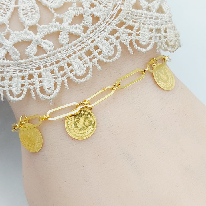 Rashadi Paperclip Bracelet  Made Of 18K Yellow Gold by Saeed Jewelry-30238