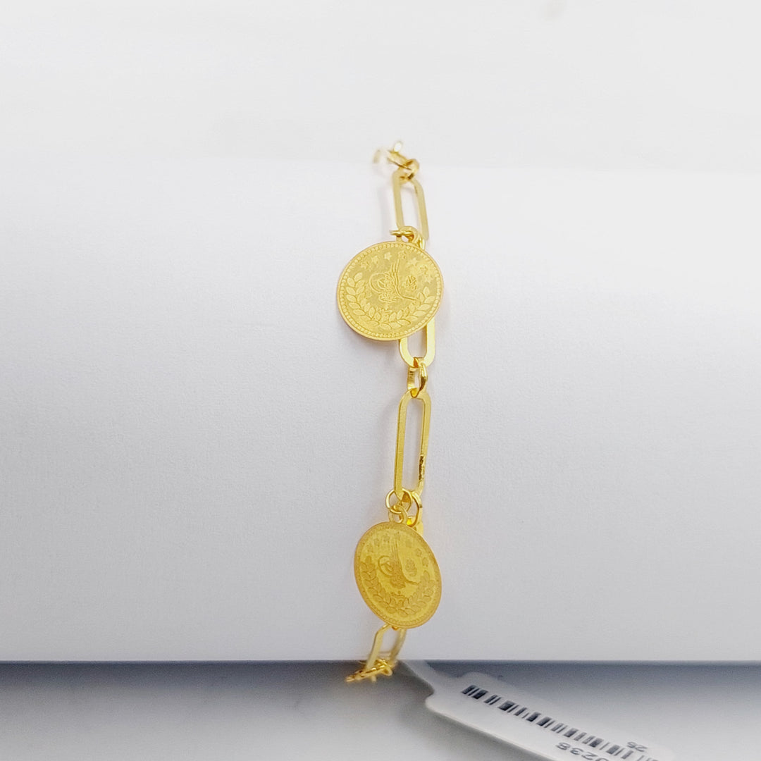 Rashadi Paperclip Bracelet  Made Of 18K Yellow Gold by Saeed Jewelry-30238