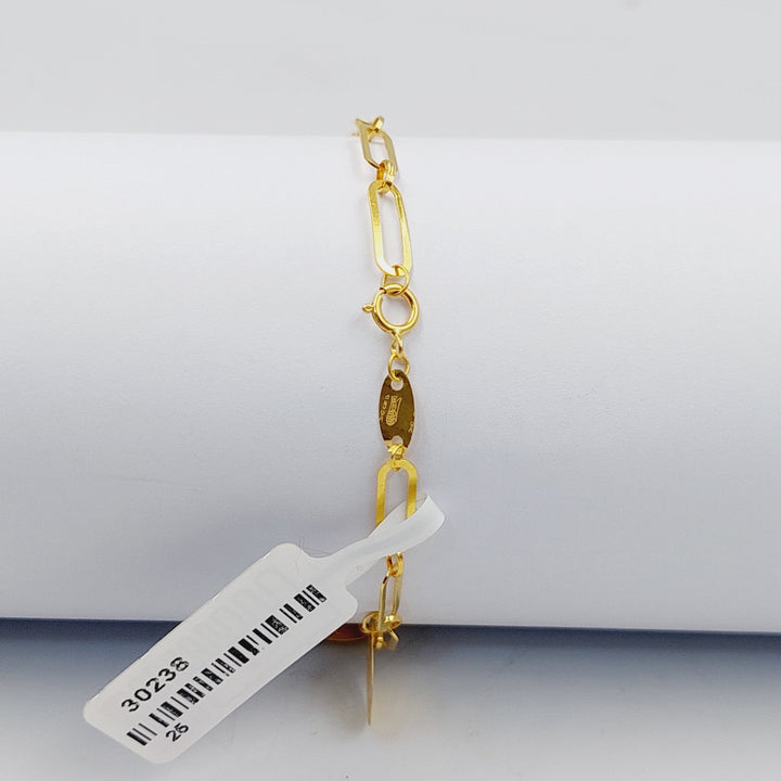 18K Gold Rashadi Paperclip Bracelet by Saeed Jewelry - Image 3