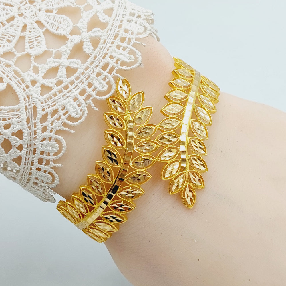 21K Gold Rashadi Paperclip Bracelet by Saeed Jewelry - Image 2