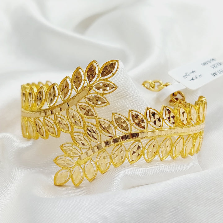 21K Gold Rashadi Paperclip Bracelet by Saeed Jewelry - Image 3