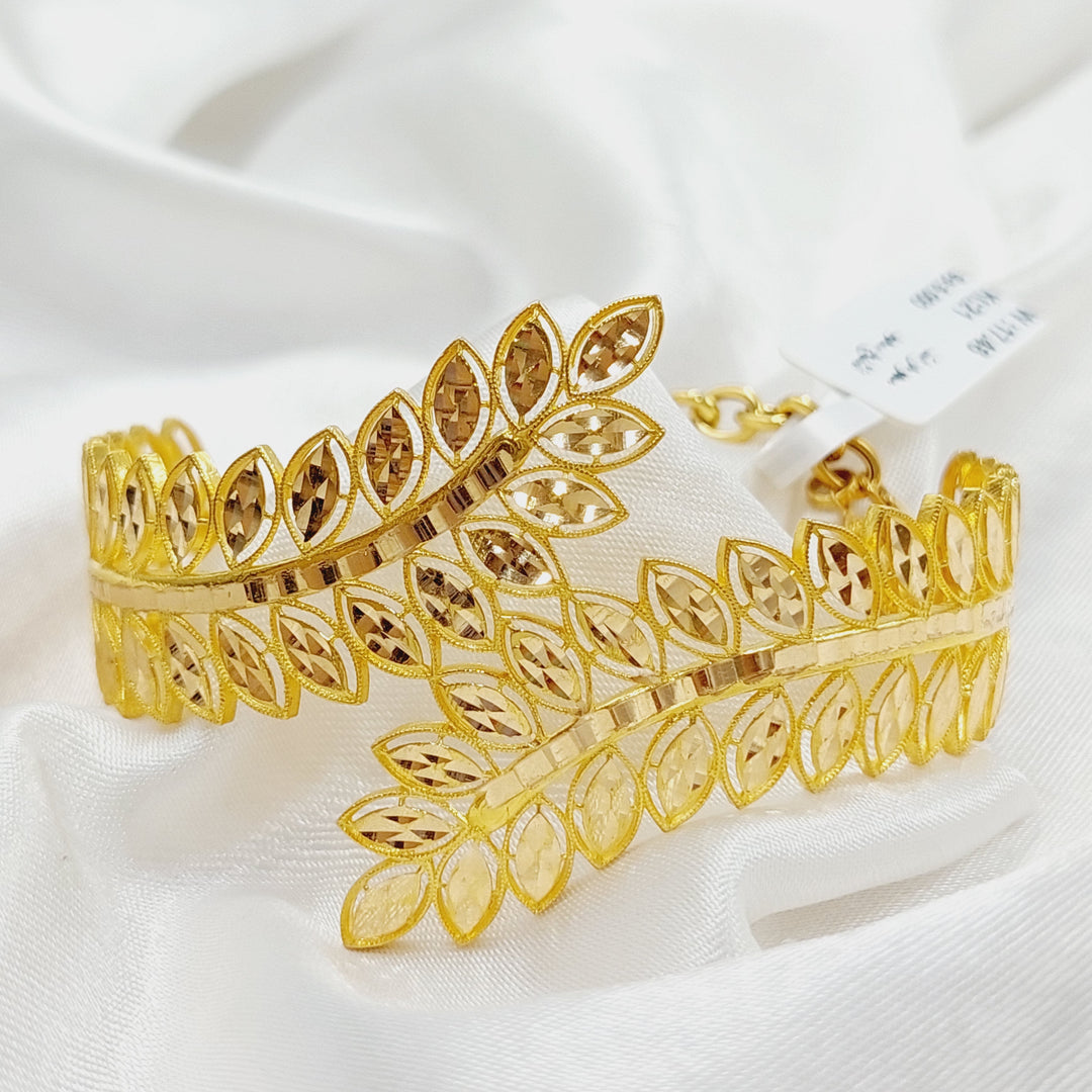 21K Gold Rashadi Paperclip Bracelet by Saeed Jewelry - Image 1