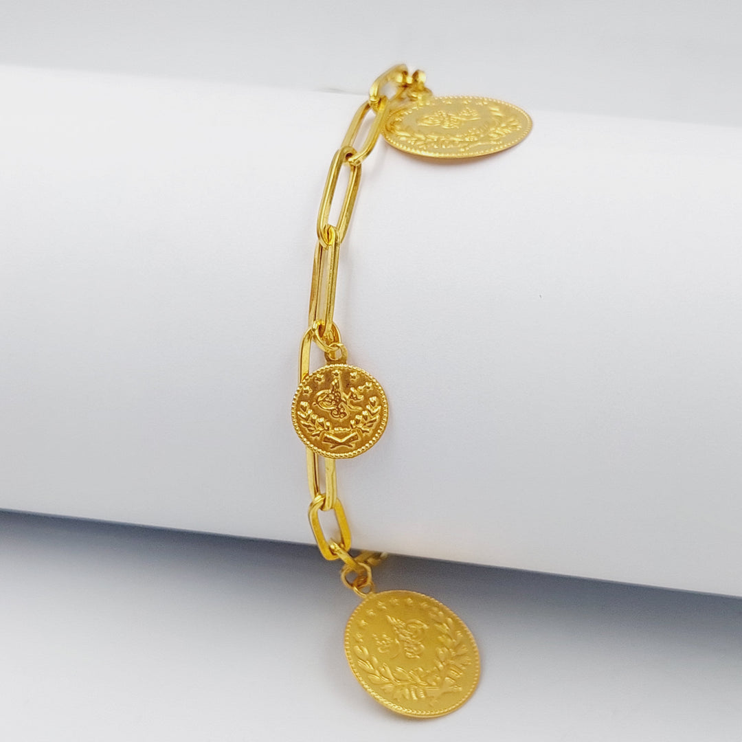 21K Gold Rashadi Paperclip Bracelet by Saeed Jewelry - Image 5