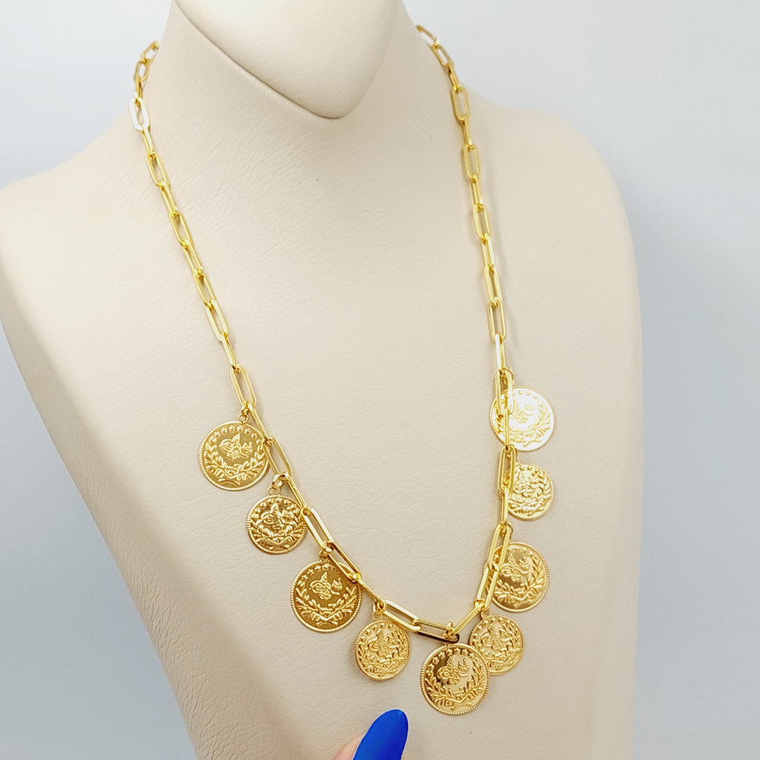 21K Gold Rashadi Paperclip Necklace by Saeed Jewelry - Image 5