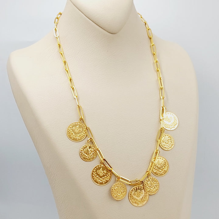 Rashadi Paperclip Necklace Made Of 21K Yellow Gold by Saeed Jewelry-27608
