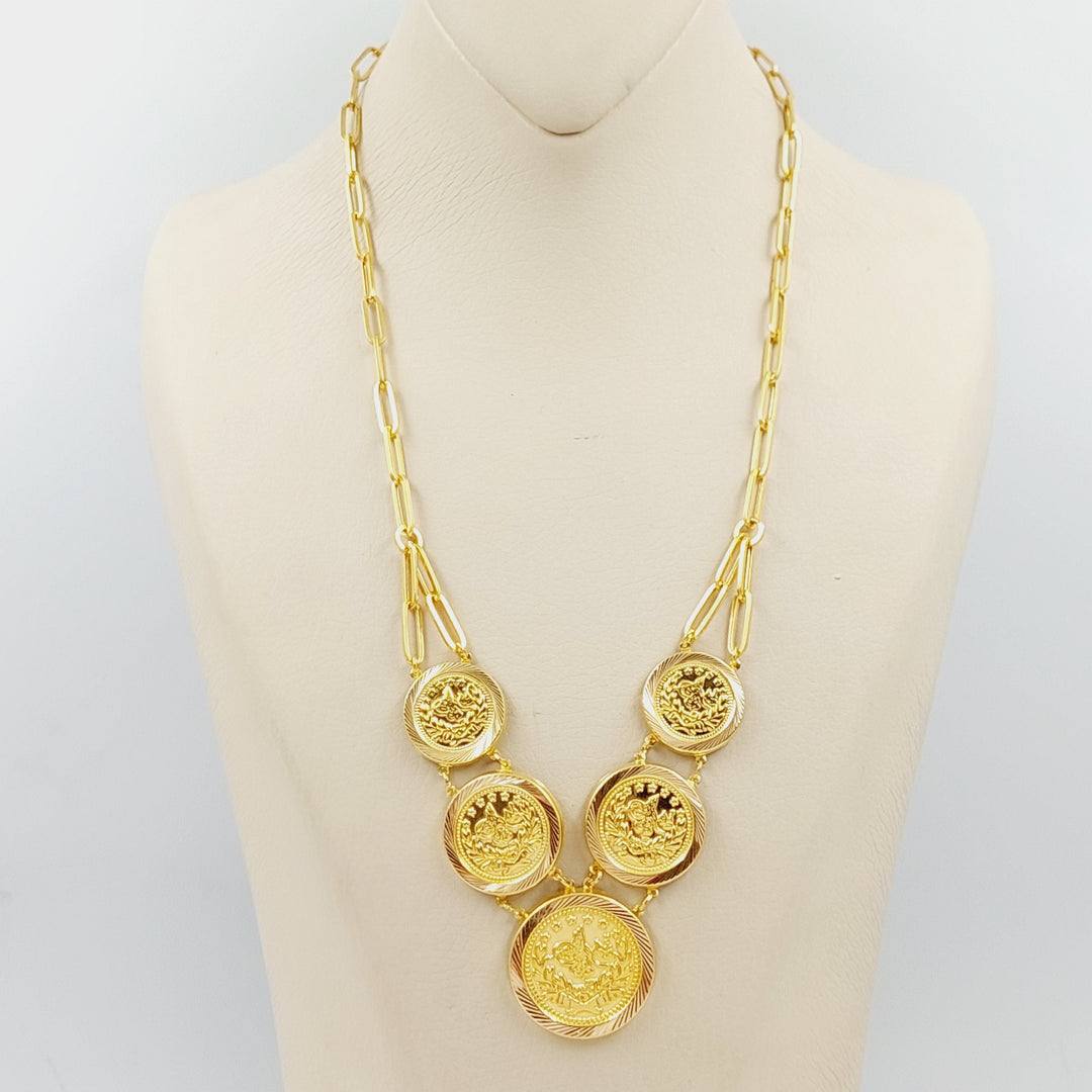 Rashadi Paperclip Necklace  Made Of 21K Yellow Gold by Saeed Jewelry-28820
