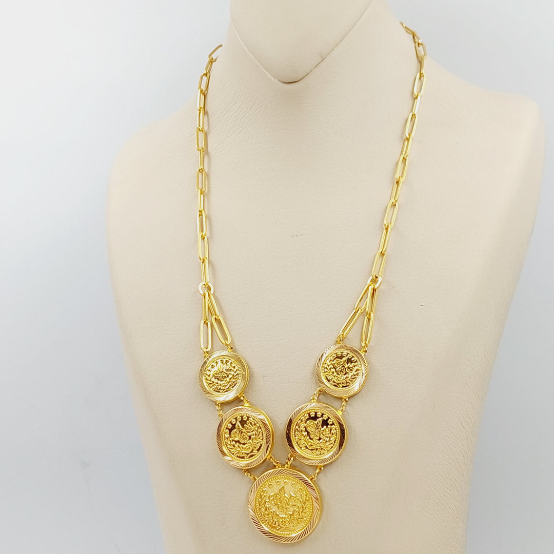 Rashadi Paperclip Necklace  Made Of 21K Yellow Gold by Saeed Jewelry-28820