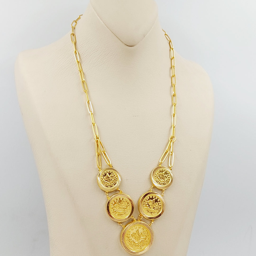 Rashadi Paperclip Necklace  Made Of 21K Yellow Gold by Saeed Jewelry-28820