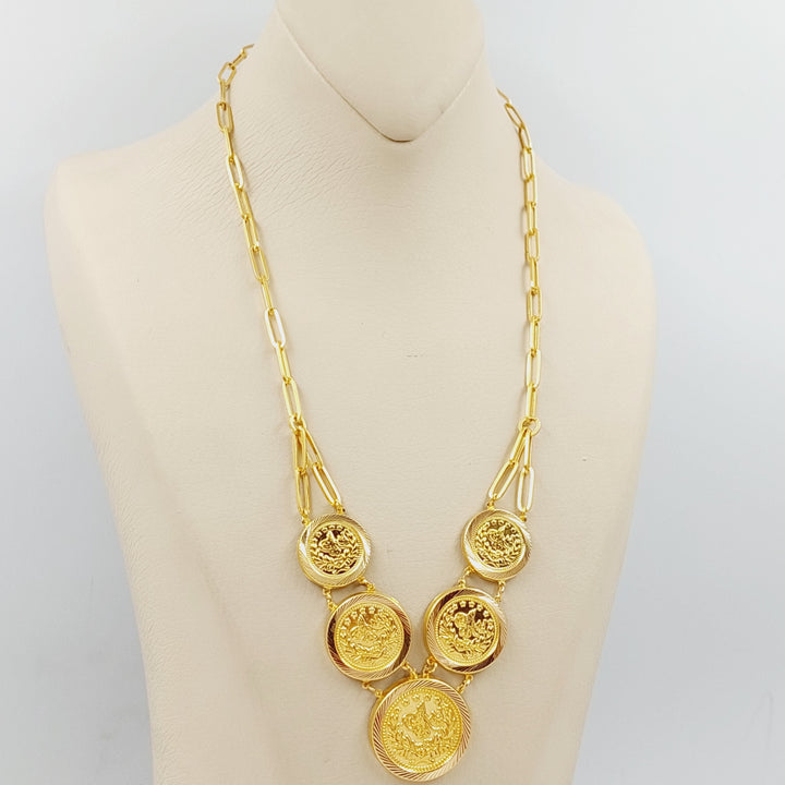 Rashadi Paperclip Necklace  Made Of 21K Yellow Gold by Saeed Jewelry-28820