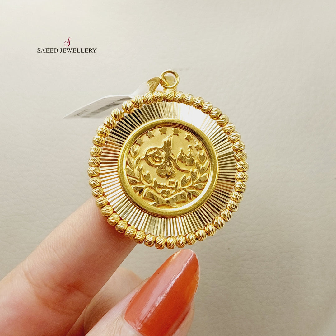 21K Gold Rashadi Pendant by Saeed Jewelry - Image 2