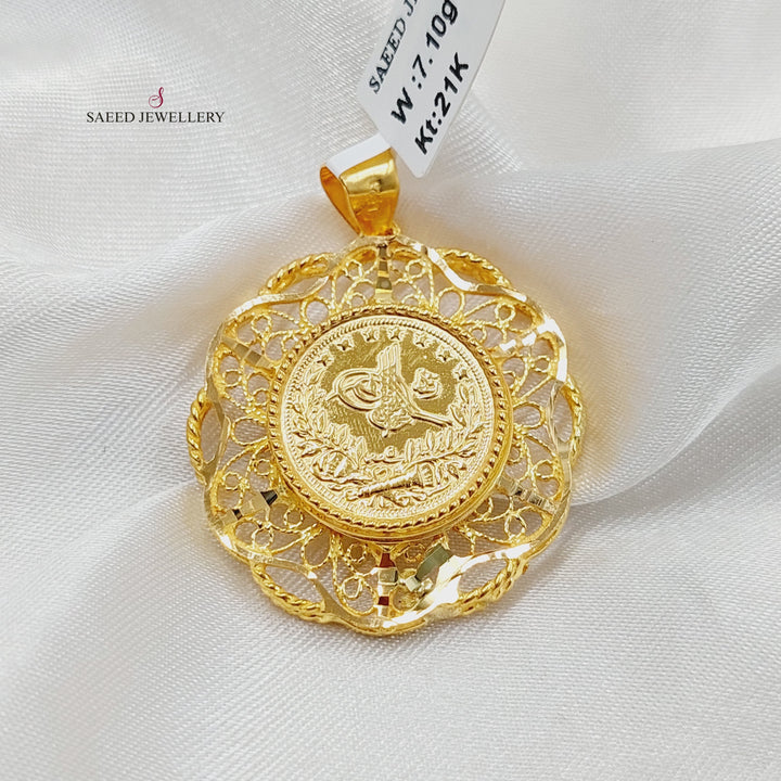 21K Gold Rashadi Pendant by Saeed Jewelry - Image 3