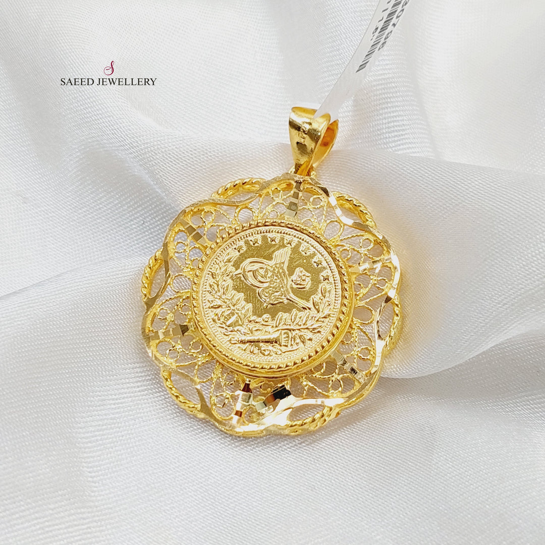 21K Gold Rashadi Pendant by Saeed Jewelry - Image 4