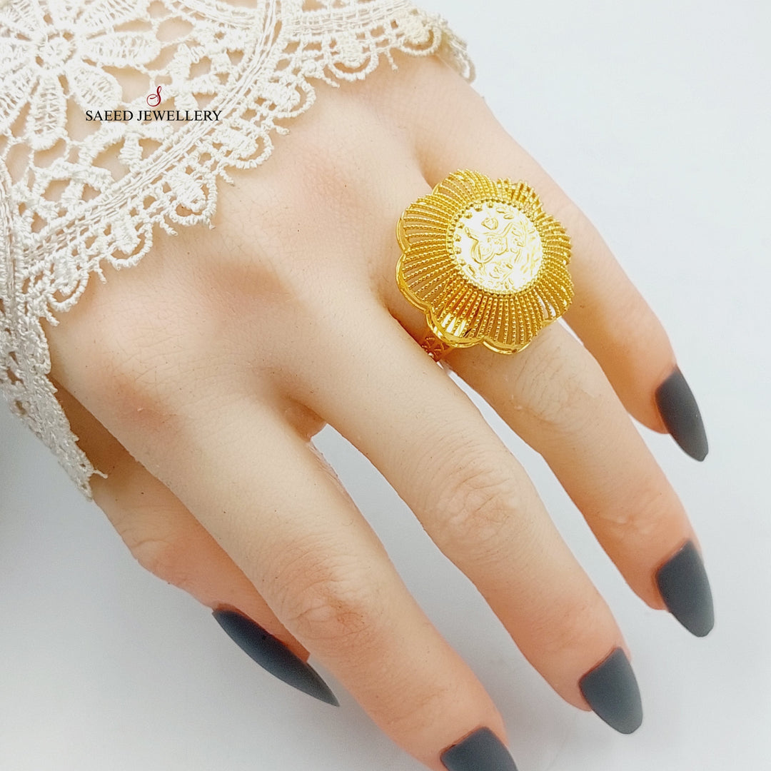 21K Gold Rashadi Ring by Saeed Jewelry - Image 4