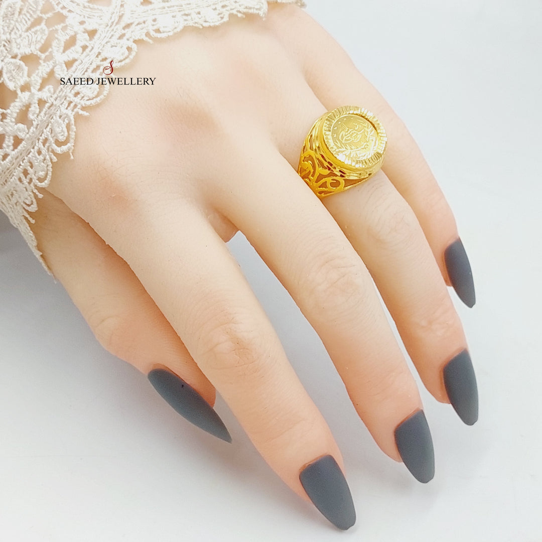 21K Gold Rashadi Ring by Saeed Jewelry - Image 2