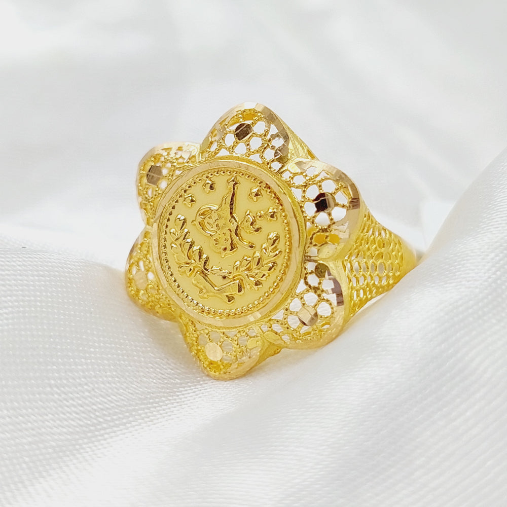 21K Gold Rashadi Ring by Saeed Jewelry - Image 2