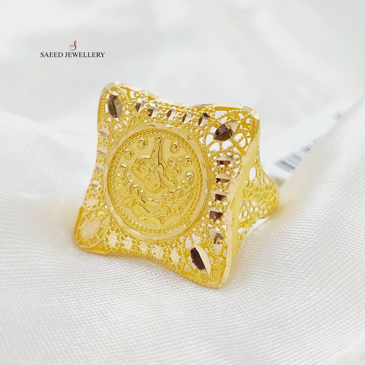 Rashadi Ring Made Of 21K Yellow Gold by Saeed Jewelry-28420