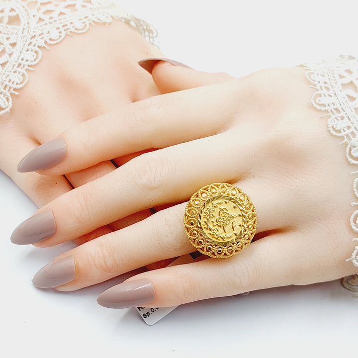 21K Gold Rashadi Ring by Saeed Jewelry - Image 4