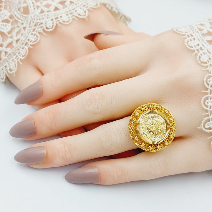 21K Gold Rashadi Ring by Saeed Jewelry - Image 2