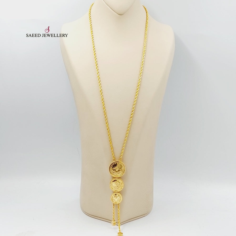 21K Gold Rashadi Rope Chain Necklace by Saeed Jewelry - Image 12