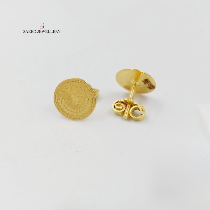 Rashadi Screw Earrings  Made Of 18K Yellow Gold by Saeed Jewelry-30547
