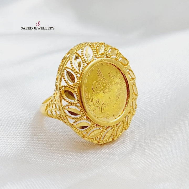 Rashadi Spike Ring Made Of 21K Yellow Gold by Saeed Jewelry-27507