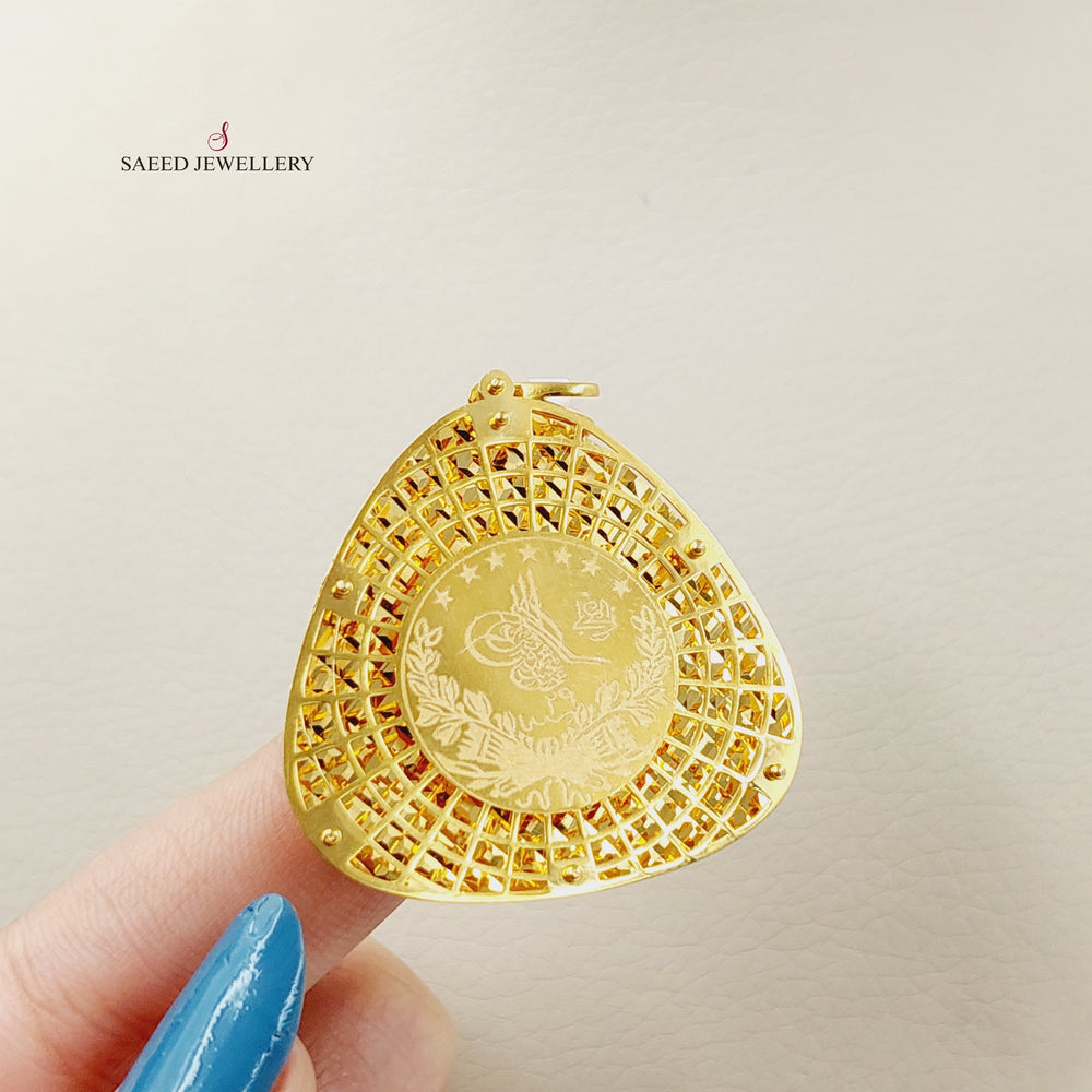 21K Gold Rashadi Turkish Pendant by Saeed Jewelry - Image 2